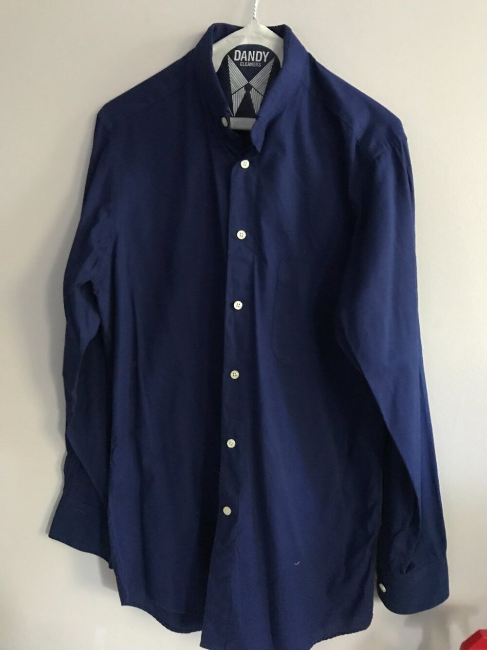Men's Shirt Size S Grandad Collar Long Sleeve 100% Cotton Expression